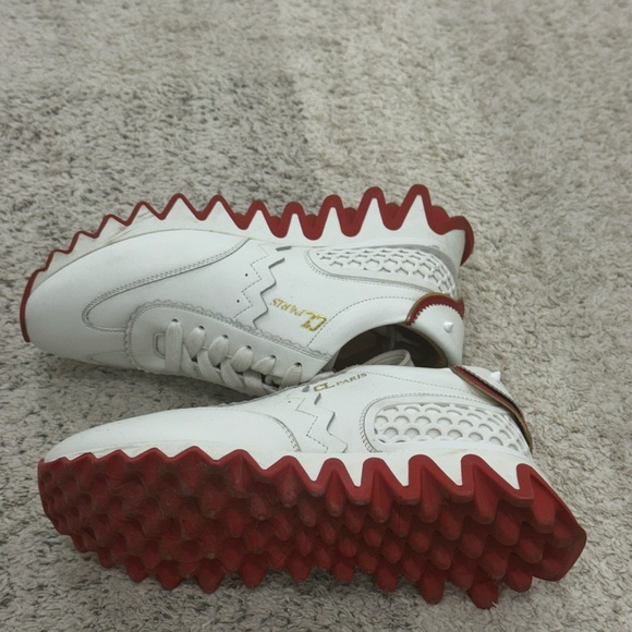 CHRISTIAN LOUBOUTIN Loubishark Donna Red Sole Runner Sneakers - Picture 9 of 10
